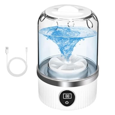 DMJJSD Machine à laver portable, avec une mini machine à laver USB, 600 g Tragbare Underwear Machine à laver, convient pour les voyages, le camping, les dortoirs (blanc)