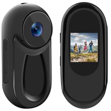 SHMIZZ Mini Caméra Sport 1080P, Camera d'Action Corporelles et Carte Mémoire 32 Go Camera, Mini Vlog Pocket Caméra Sport,120° Grand Angle Caméra d’Action avec Enregistrement audio et Vidé -avec 350mAh