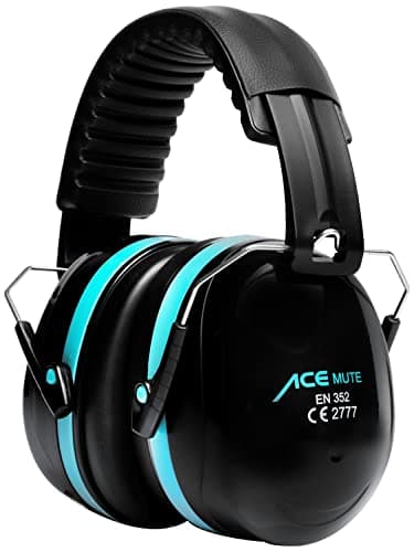 ACE Casque antibruit Mute - Casque antibruit pour le travail et le tir sportif - EN 352-1 - Turquoise