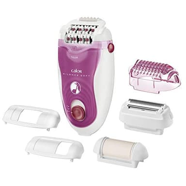 Calor Silence Soft Epilateur 24 pinces précision, Ultra Silencieux, Technologie Microcontact, 5 Accessoires, Fabriqué en France EP5660C0