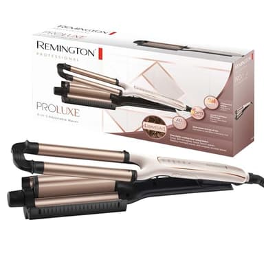 Remington Boucleur à cheveux [Cylindre ajustable: 4 styles d'ondulations] PROluxe (revêtement céramique,Technologie OPTIheat: chaleur constante ciblée,Contrôle digital de température 150-210°C) CI91AW