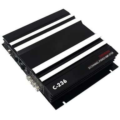 Shkalacar Amplificateur Audio Voiture De Puissance, à 2 canaux Ampli Haute Puissance 3800W, Amplificateur de Puissance stéréo bidirectionnel