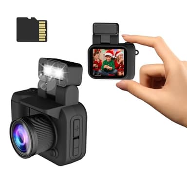 Xilecam Mini Appareil Photo Rétro 1080p avec Carte 32 Go, Mini Appareil Photo Numérique, Analogique,Cadeaux Créatifs（Noir Mat）