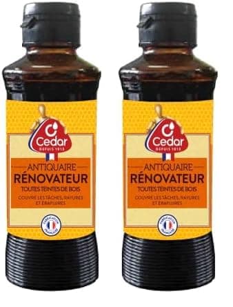 O'Cedar - Cire Bois Incolore - Antiquaire Rénovateur - Meubles Anciens et Parquet - 100 ml (Lot de 2)