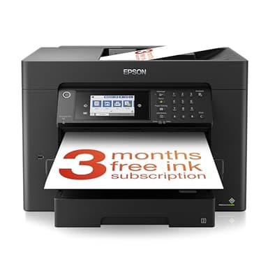 EPSON WorkForce WF-7840DTW | Imprimante A3+ 4-en-1 - Impression recto-verso, Numérisation, Copie, Fax - WiFi Direct, Ethernet, PrecisionCore, 25ppm Noir/12ppm Couleur, Mobile, Encres économiques