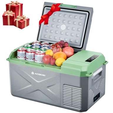 AAOBOSI Glaciere Electrique 17L,Glacière à Compresseur, Glaciere Electrique 12V 220V,-20℃ à 20℃, pour Voiture, Camion, Bateau, Camping-Car et Camping