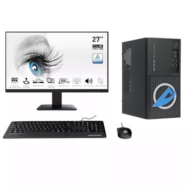 Ankermann Office Bundle PC Bureau | Intel Core i5-6400 | 16Go RAM | 1To SSD | Windows 11 | WiFi | Écran 27 Pouces | Souris & Clavier | Libre Office