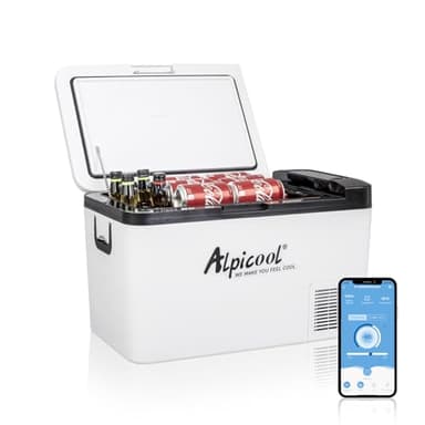 Alpicool K25 Glaciere Électrique à Compression, 12V Réfrigérateur de Voiture 25L portable Congélateur et Réfrigérateur pour Maison, dortoir, Camping ou Pique-Nique en Plein Air, 20 à 20℃