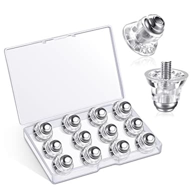 SATINIOR Set de 12 Crampons de Football de Rechange à Pointe en Métal Sport Goujons Métalliques de Sécurité Crampons de Chaussures de Football Crampons de Football en Plastique Aluminium, 2 Tailles