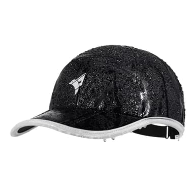 PivotWing Casquette Homme Femme Impermeable Anti UV Upf50+ Casquettes de Baseball Pliable Réfléchissant Grande Taille, Chapeau Soleil Protection Pluie, pour Running Golf Randonnée Pêche, Noir 58