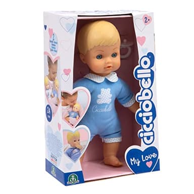 Cicciobello My Love La poupée Moelleuse adaptée aux Plus Petits avec Robe Bleue Haute 24, pour Enfants à partir de 2 Ans, Ccba6200, Jeux précieux