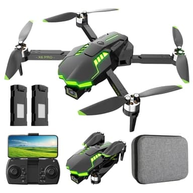 Drone avec Caméra 1080P pour Enfants et Adultes RC Quadricoptère avec Moteur Sans Balais 30mins Longue Durée Vol, Jouets Cadeaux pour Garçons Anniversaire (Green)