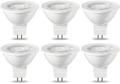 Amazon Basics ampoules spot LED GU5.3 MR16 4.5 W (équivalent 35 W) Blanc Chaud Intensité non variable, Lot de 6