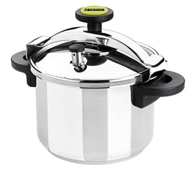 MONIX Classica | Cocotte Minute Tradionnelle 6 Litres, Acier Inoxydable 18/10, Compatible Toutes Sources de Chaleur Induction Incluse