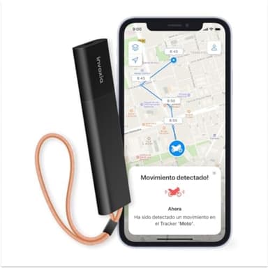 Tracker GPS Invoxia sans Carte SIM avec Alerte Antivol en Temps Réel et Longue Autonomie - Abonnement Inclus - Suivi Voiture, Moto, Scooter, Sac, Enfant, Personne Âgée, Objets de Valeur