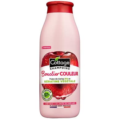 COTTAGE - Shampoing Bouclier Couleur à la kératine végétale - Cheveux colorés ou méchés - 97% d'ingrédient d'origine naturelle - Flacon 100% recyclé - 250ml