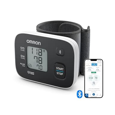 OMRON RS3 Intelli IT tensiomètre automatique au poignet avec connexion Bluetooth, compatible avec smartphones iOS et Android, validé cliniquement, portable, bracelet 13,5-21,5 cm