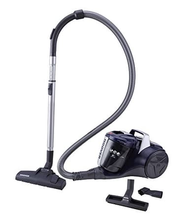 Hoover BR71_BR20 Aspirateur traineau sans sac, Puissant 700W, Technologie Cyclonique,78 db, Capacité 2L, Vidage facile, Brosse parquet + Suceur, Filtre EPA 12