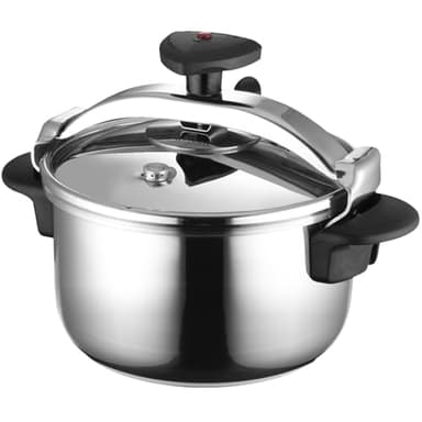 Magefesa Star Recta - Autocuiseur Traditionnel 4L, Acier Inoxydable 18/10, pour Tous Types de Cuisinières, Induction, 3 Systèmes de Sécurité