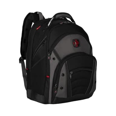 WENGER Synergy Sac à Dos pour Ordinateur Portable 16 Pouces avec Poche pour Tablette Tactile 10 Pouces, 26 l, Femmes Hommes, Bureau Voyages d’Affaires Uni, Noir/Gris, 600635