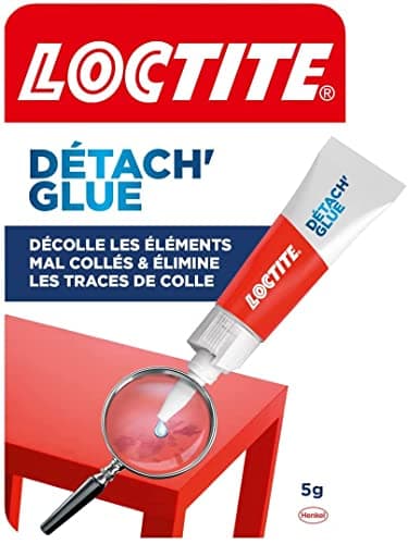 Loctite – Remove Glue (tube de 5 g) – Dissolvant colle pour décoller les éléments mal collés – Gel transparent pour éliminer les traces de colle