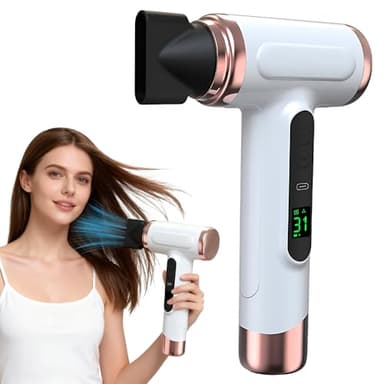 Afenau Seche Cheveux Sans Fil Rechargeable, Sèche-Cheveux Sans Fil avec 3 Vitesses et 3 Températures, Mini Seche Cheveux Sur Batterie, Rechargeable Sèche Cheveux Sans Fil pour Voyage Camping