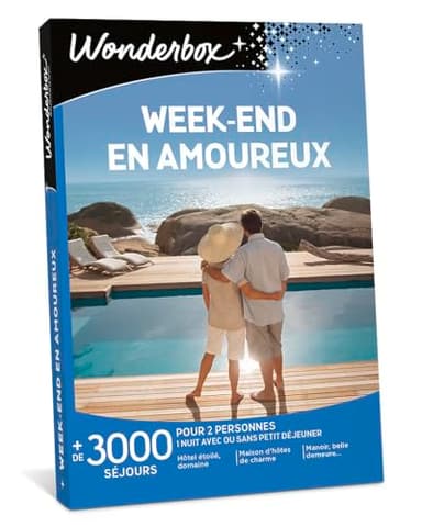 Wonderbox - Week-End en Amoureux - Coffret Cadeau - Idée Cadeau Séjours