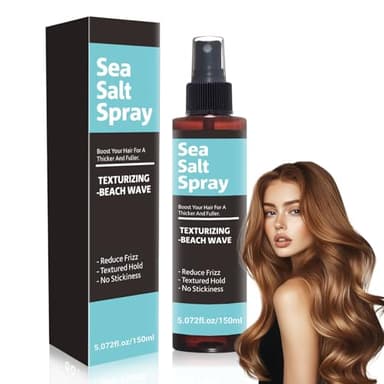 150ml Pulvérisation au de, Pulvérisation au sel de mer pour cheveux, Spray coiffant au sel de mer, Pulvérisation à l'eau salée, Pulvérisation au de mer Texture et volume des cheveux 1