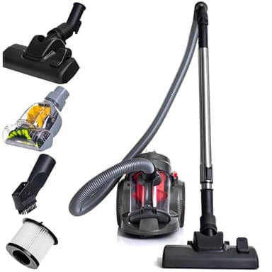 Lehmann LHOCV-7018 Tinosa Aspirateur sans Sac Cyclonique, 4000 W, Aspirateur Puissant avec Une Grande Puissance d'aspiration, HEPA Filtre Aspirateur, Compact et Léger, Réservoir à Poussière 1,8 L