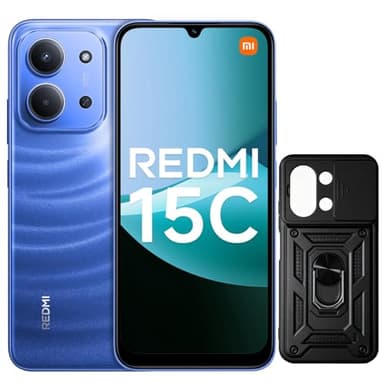 XIAOMI Redmi 15C Smartphone(Coque Inclus), 4Go RAM 256 Go ROM, Triple caméra arrière de 50MP avec IA, Écran 6,9 Pouces Batterie 6000 mAh, Affichage de Soins oculaires 120 Hz(Bleu)