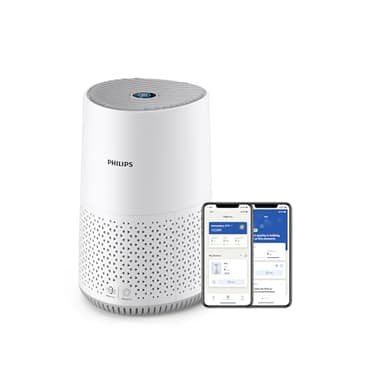 Philips Purificateur d'Air Séries 600, Capteur Intelligent, Pour les personnes souffrant d'allergies, Filtre HEPA éliminant 99,97% des polluants, Jusqu'à 44 m2, Contrôle par App, Blanc (AC0651/10)