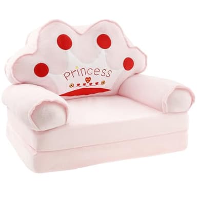 Canapé pour enfant dépliable 2-en-1, chaises douces pour tout-petits avec poignée, 80×50 cm, fauteuil de salon pour bébé, canapé de jeu convertible en chaise longue pour filles et garçons de 1 à 4 ans