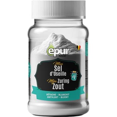 EPUR - Sel d'Oseille - Ecocert 100 % naturel - Idéal pour blanchir le linge et le bois - Élimine les taches de rouille - Sans parfum, 400 g