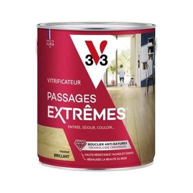 V33 Vitrificateur passages extrêmes, Incolore brillant, 2,5 L