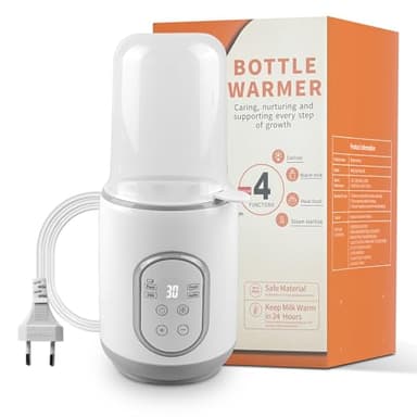 Chauffe Biberon: Chauffe Lait Maternel, Stérilisateur Biberons 8-en-1 Réchauffeur Rapide pour Aliments pour Bébés et Dégivrage Réchauffeur Sans BPA avec Ecran LCD Contrôle Précis de la Température
