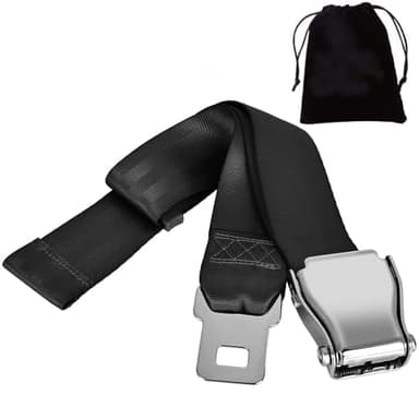 1 Pièce Rallonge Ceinture de Sécurité Avion, Extension de Ceinture de Sécurité Réglable 20-80 CM, Convient aux Femmes Enceintes et aux Personnes Obèses