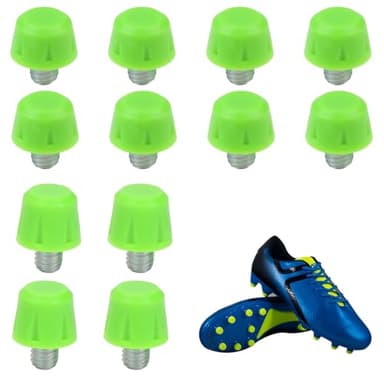 12 Pièces Crampons Football, 8/11mm, pour M6, Rugby Crampon,Vert pour Serrer