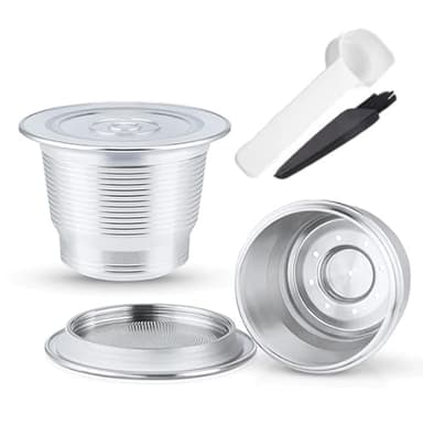 Filtre rechargeable de dosettes de café en acier inoxydable 2 pièces pour fabricant Nespresso Originlline