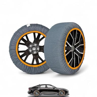 RESCAL Chaussettes à Neige Universelles pour Pneus - Compatibles 255/45 R19, 235/50 R19, 225/60 R18 - Antidérapantes et Homologuées pour Voitures et SUV - Alternative Pratique aux Chaînes