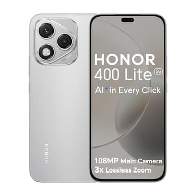 HONOR 400 Lite 5G Smartphone 8 Go 256 Go, Appareil Photo 108 MP avec Bouton AI, écran AMOLED Eye-Care 6,7 Pouces 120 Hz, Dual SIM NFC IP64, Android 15, Gris