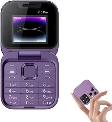 Yjkedfh 2024 Nouveau Téléphone Portable À Rabat Pliable - 2 Cartes SIM, Petit Écran, Débloqué pour Les Personnes Âgées