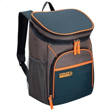 AKTIVE 80790 - Sac à dos thermique 15 litres Cooler, Gris, Orange