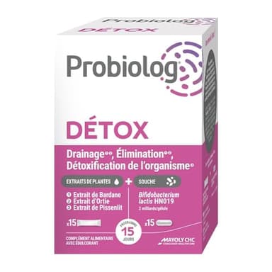 Mayoly Spindler Probiolog Détox 15 Sticks + 15 Gélules
