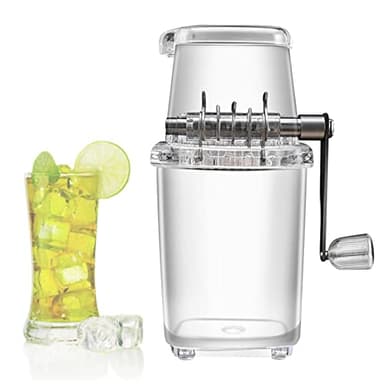 Zankie Broyeur à Glace Manuel Rotatif broyeur à Glace Cocktails Machine à granité glaçons Smoothies écrasés broyeur à Glace Machine Maison broyeur à Glace glaçon Boissons Hachoir agitateur
