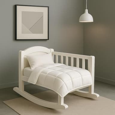 HOMEROKK Couette Bébé 100 X 140 cm Blanche 450GR/M² Microfibre Douce - Qualité supérieure