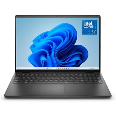Dell 16 Ordinateur Portable DC16250 – 16" FHD+ (1920x1200), Intel Core 7 Series 1, Graphiques Intel UHD, 16Go RAM DDR5, SSD 1To, Windows 11 Home, Lecteur d’Empreintes, Clavier AZERTY – Noir Carbone