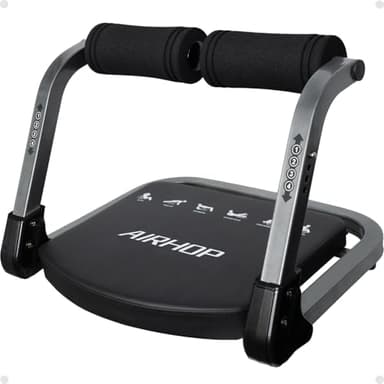 AIRHOP abdos musculation appareil 8-en-1, 4 angles ajustables, design pliable, supporte jusqu'à 100 kg, machine abdominale qui tonifie et sculpte les abdominaux et obliques