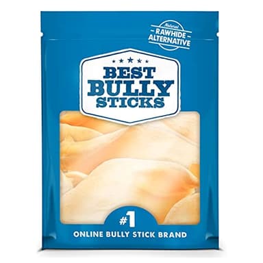 Best Bully Sticks Prime Thick-Cut Cow Ear Dog Chews (12 Pack) Sourced from All Natural, Free Range Grass Fed Cattle with N...