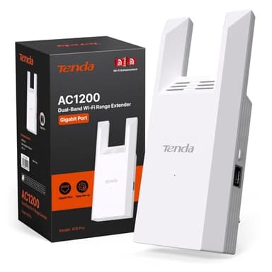 Tenda Répéteur WiFi Puissant A18 Pro, Amplificateur AC1200 Mbps(2.4GHz/5GHz), Port Ethernet Gigabit, Compatible avec Les Box Internet, WiFi Extender Couvre Jusqu’à 150m²