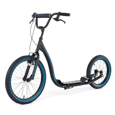 Osprey Trottinette BMX | Trottinette Adulte avec Grandes Roues, Guidon réglable et Freins à étrier Tout-Terrain, Noir